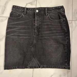 EUC AllSaints black Jean mini skirt